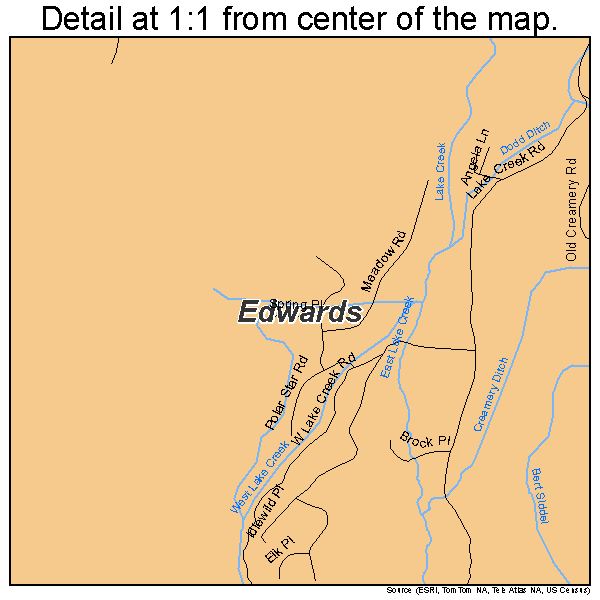 Edwards, Colorado road map detail
