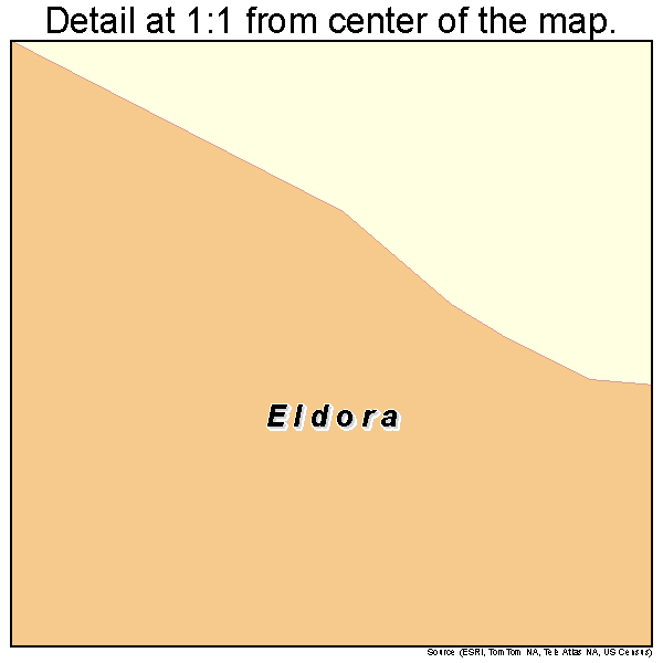 Eldora, Colorado road map detail
