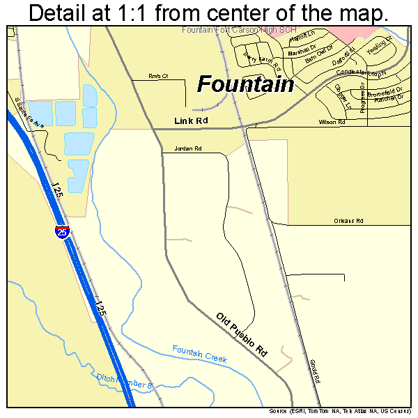 Fountain Colorado Street Map 0827865