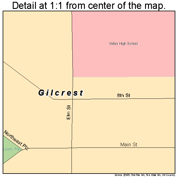 Gilcrest, Colorado road map detail