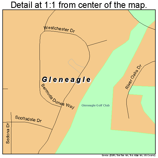 Gleneagle, Colorado road map detail