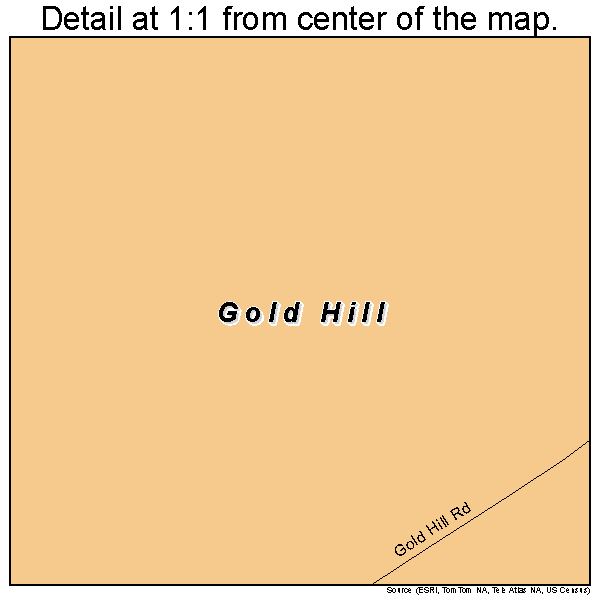 Gold Hill, Colorado road map detail