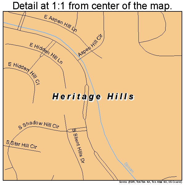 Heritage Hills, Colorado road map detail