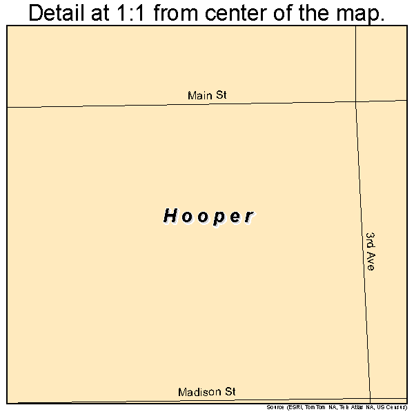 Hooper, Colorado road map detail