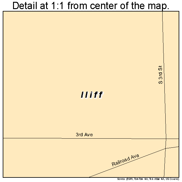 Iliff, Colorado road map detail