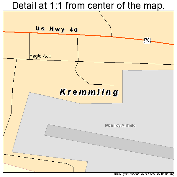 Kremmling, Colorado road map detail
