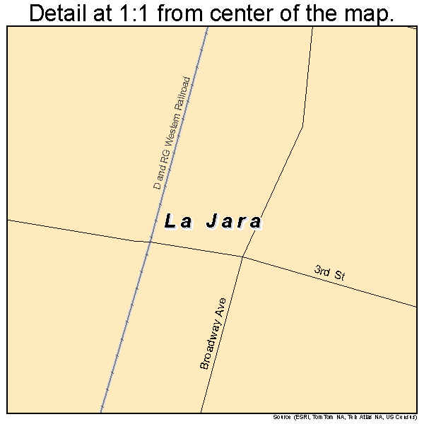 La Jara, Colorado road map detail
