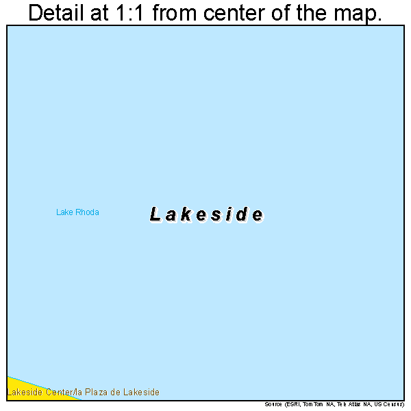 Lakeside, Colorado road map detail