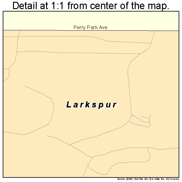 Larkspur, Colorado road map detail