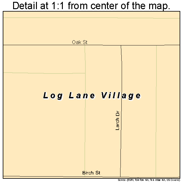 Log Lane Village, Colorado road map detail