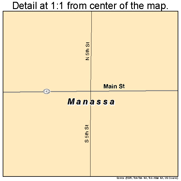 Manassa, Colorado road map detail