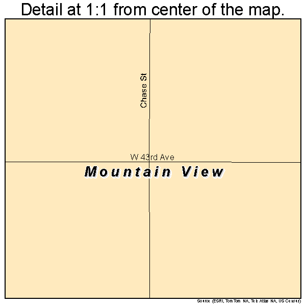 Mountain View, Colorado road map detail