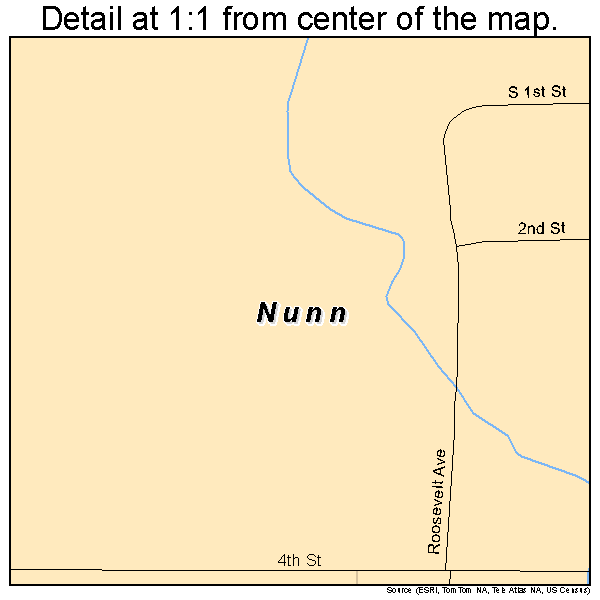 Nunn, Colorado road map detail