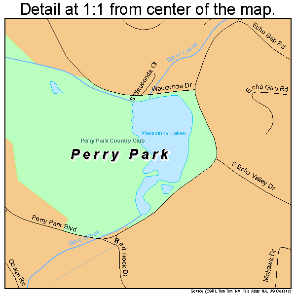 Perry Park, Colorado road map detail