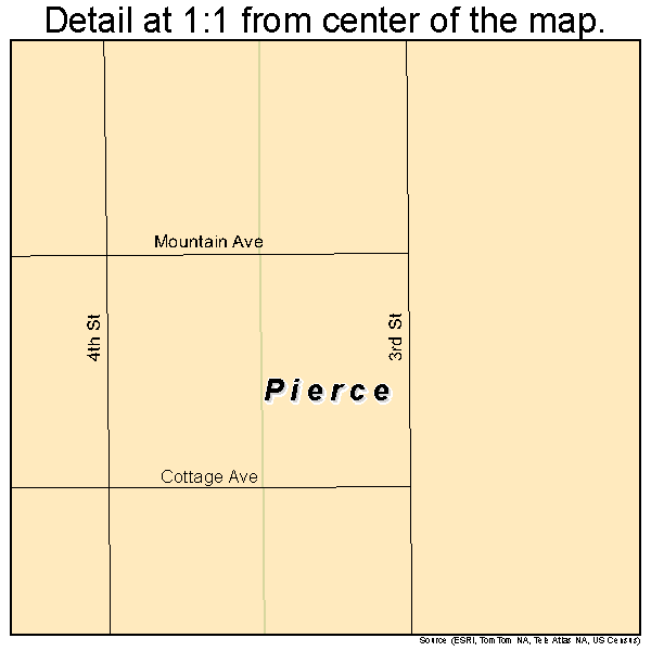 Pierce, Colorado road map detail