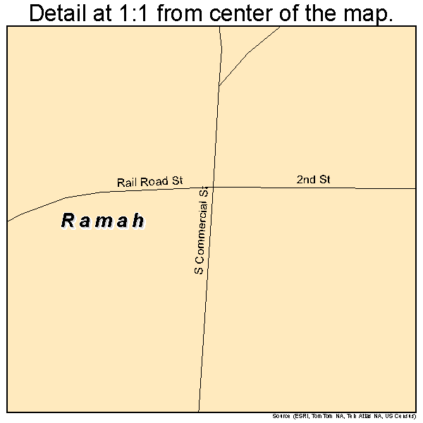 Ramah, Colorado road map detail