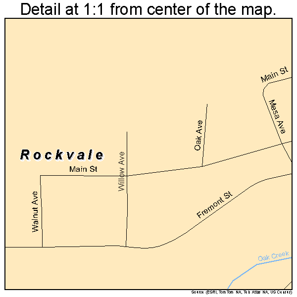 Rockvale, Colorado road map detail