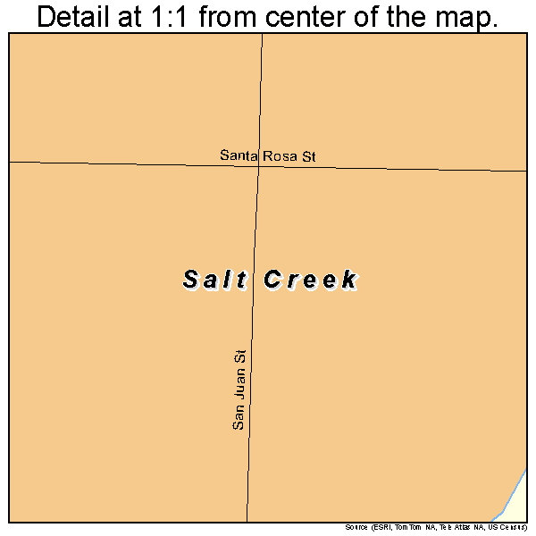 Salt Creek, Colorado road map detail