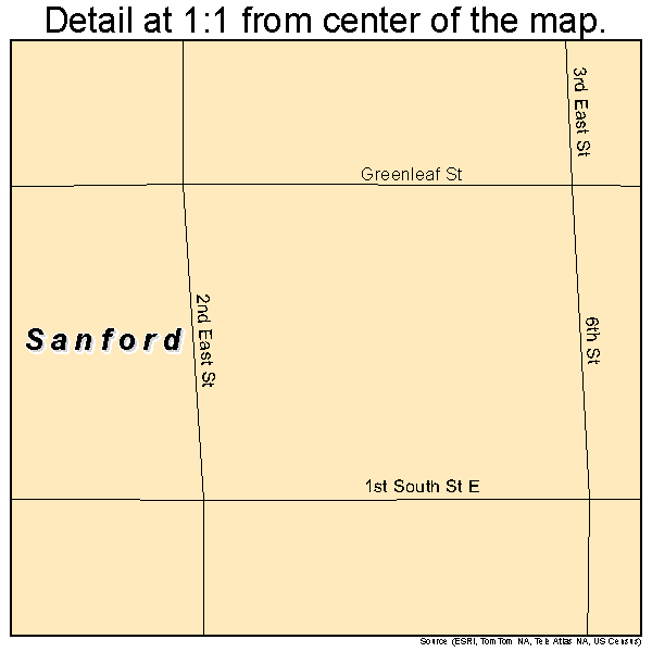 Sanford, Colorado road map detail