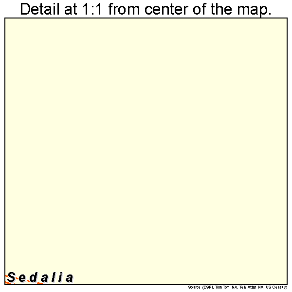 Sedalia, Colorado road map detail