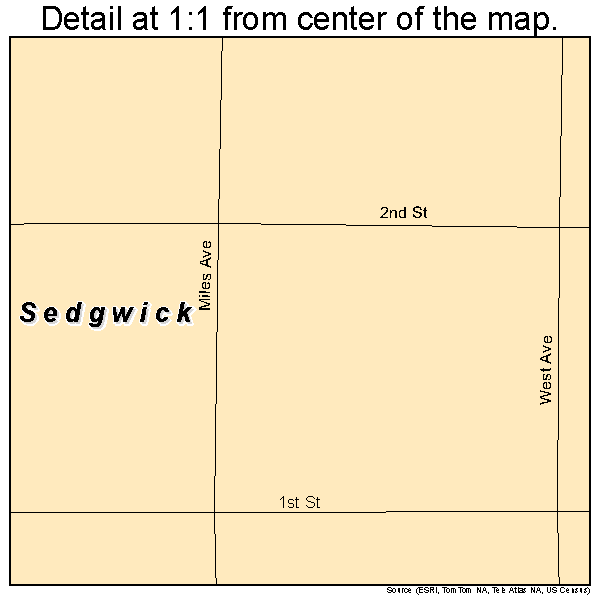 Sedgwick, Colorado road map detail