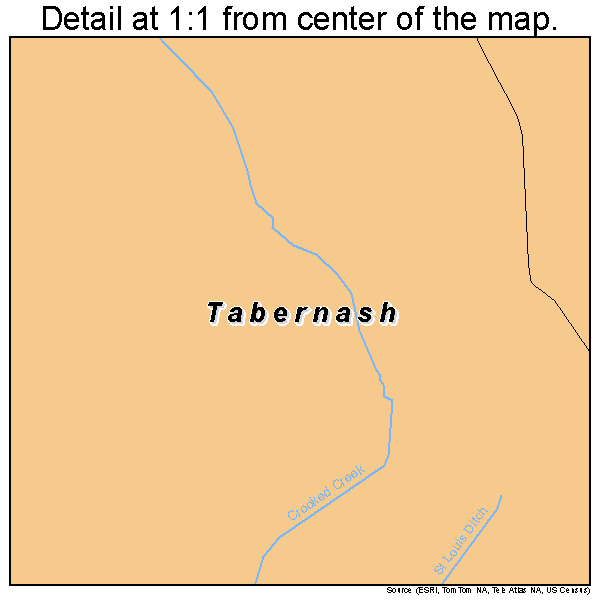 Tabernash, Colorado road map detail