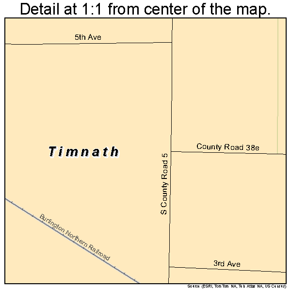 Timnath, Colorado road map detail