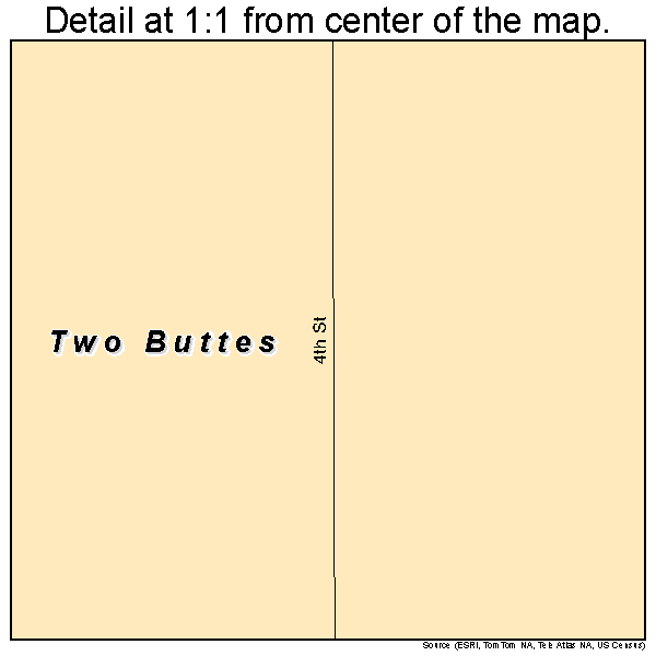 Two Buttes, Colorado road map detail