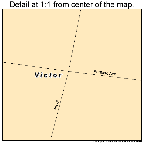 Victor, Colorado road map detail