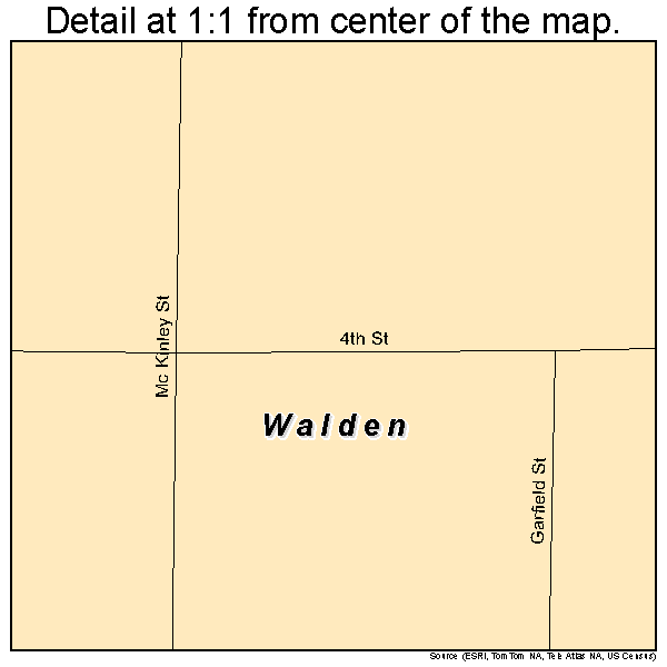 Walden, Colorado road map detail