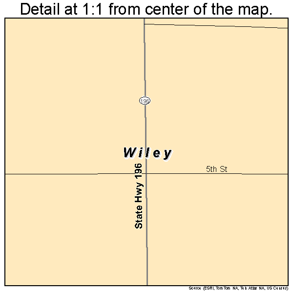 Wiley, Colorado road map detail