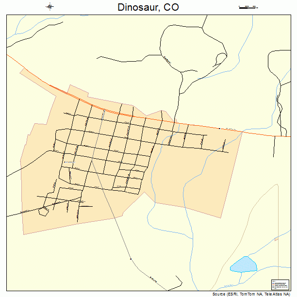 Dinosaur, CO street map