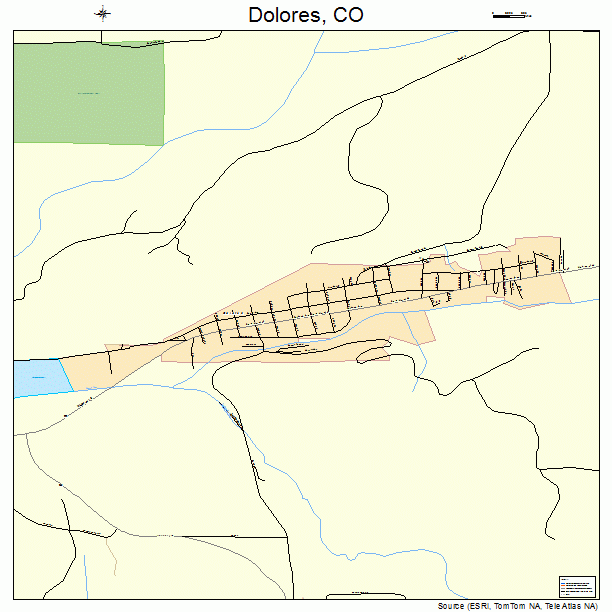 Dolores, CO street map