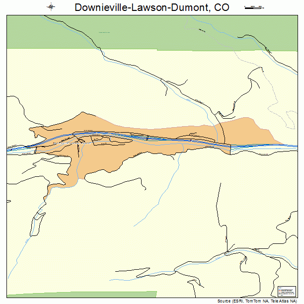 Downieville-Lawson-Dumont, CO street map