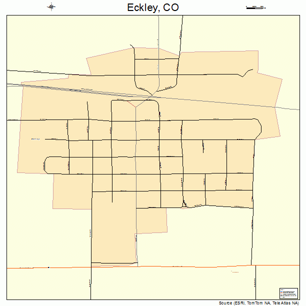 Eckley, CO street map