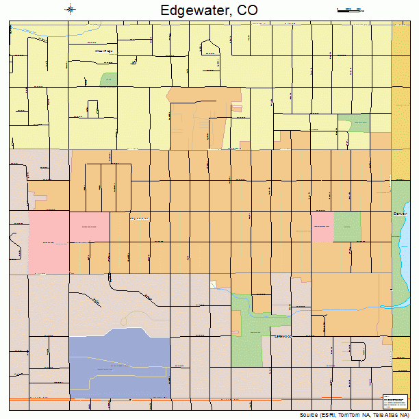 Edgewater, CO street map