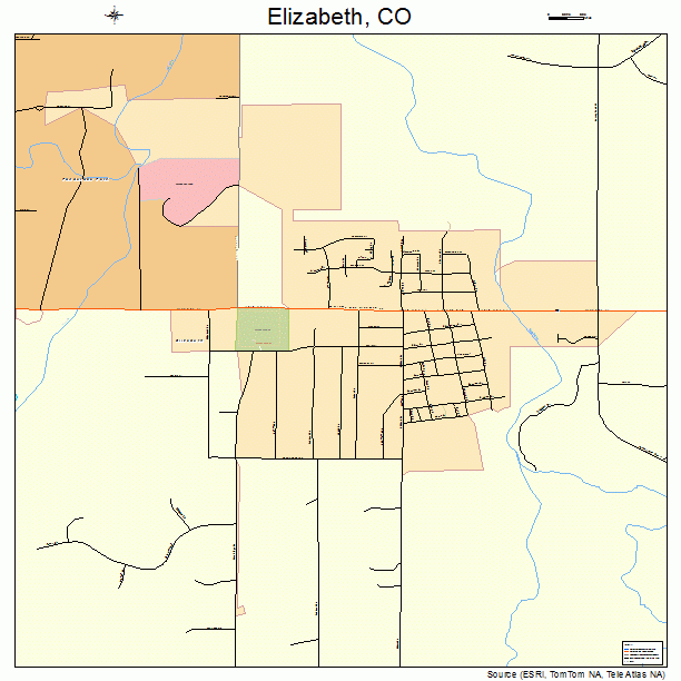 Elizabeth, CO street map