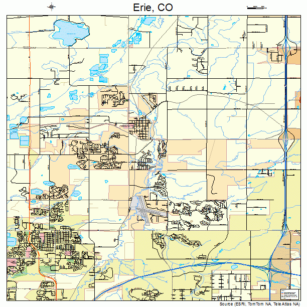 Erie, CO street map