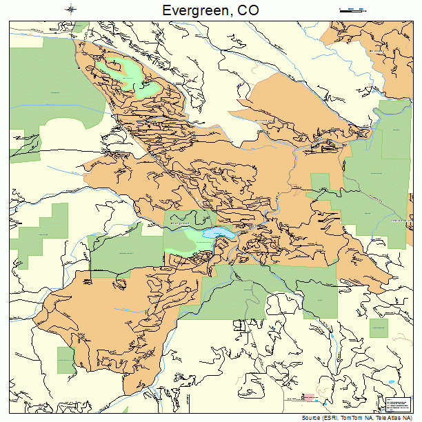 Evergreen, CO street map