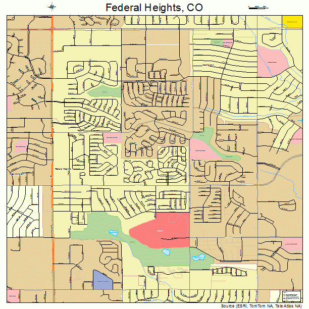 Federal Heights, CO street map