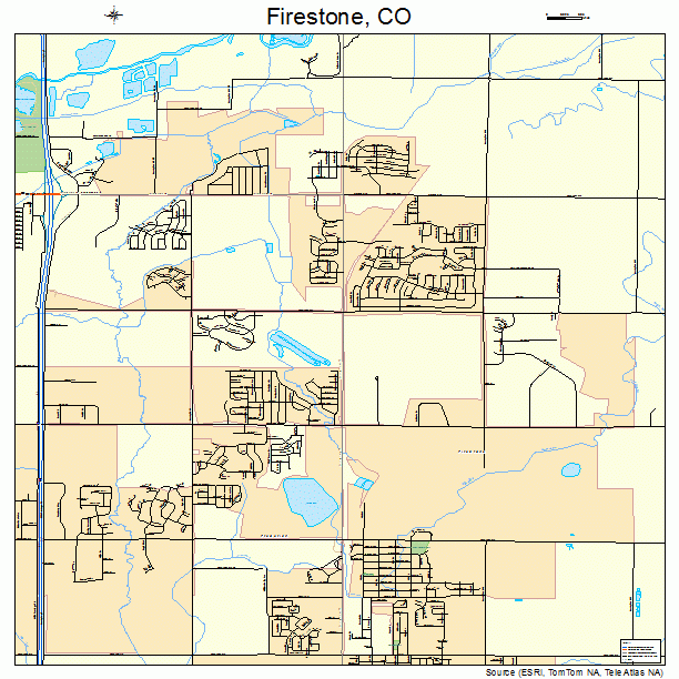 Firestone, CO street map