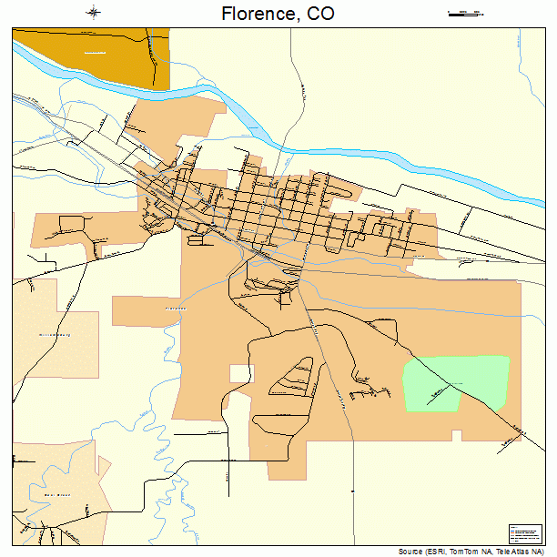 Florence, CO street map