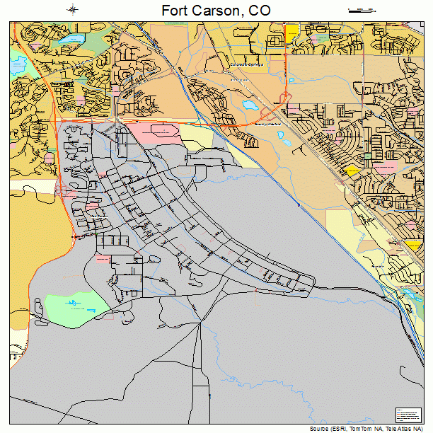 Fort Carson, CO street map