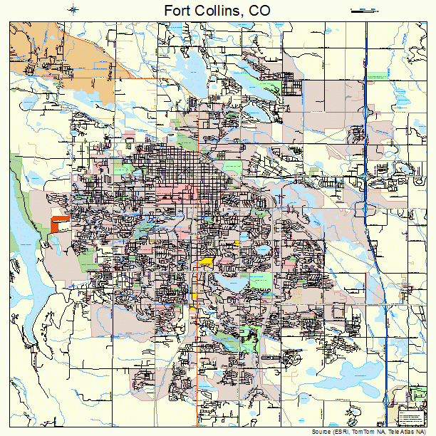 Fort Collins, CO street map