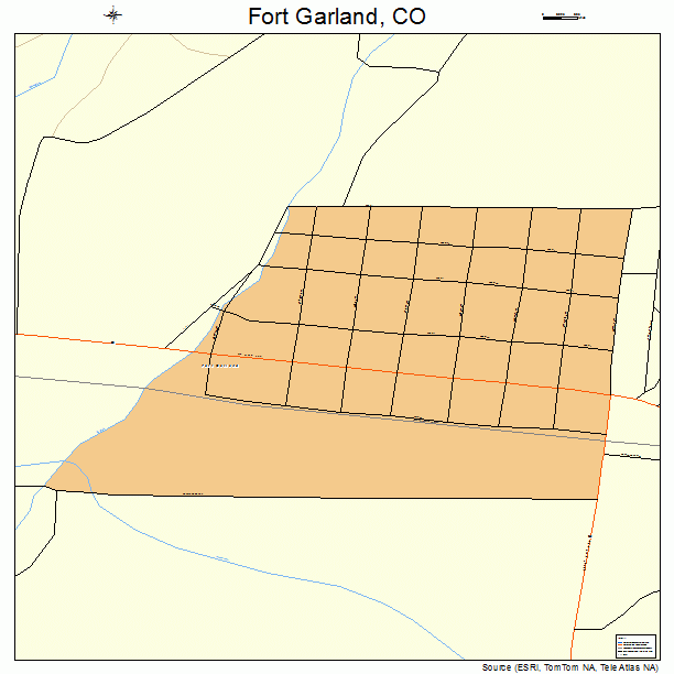 Fort Garland, CO street map