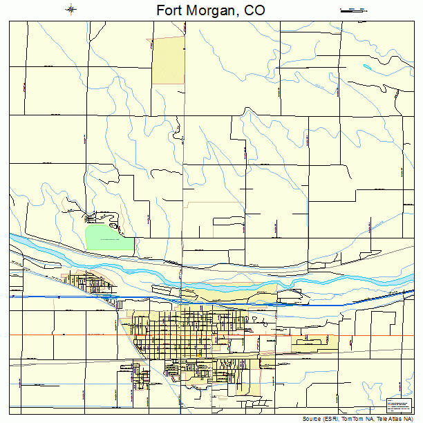 Fort Morgan, CO street map