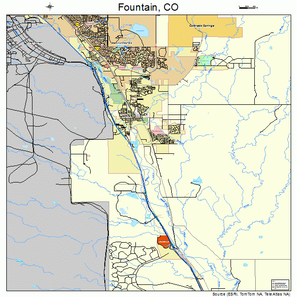 Fountain, CO street map