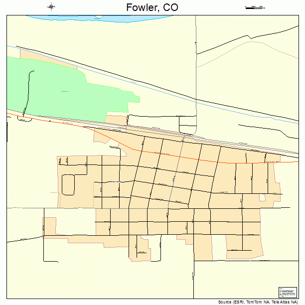 Fowler, CO street map