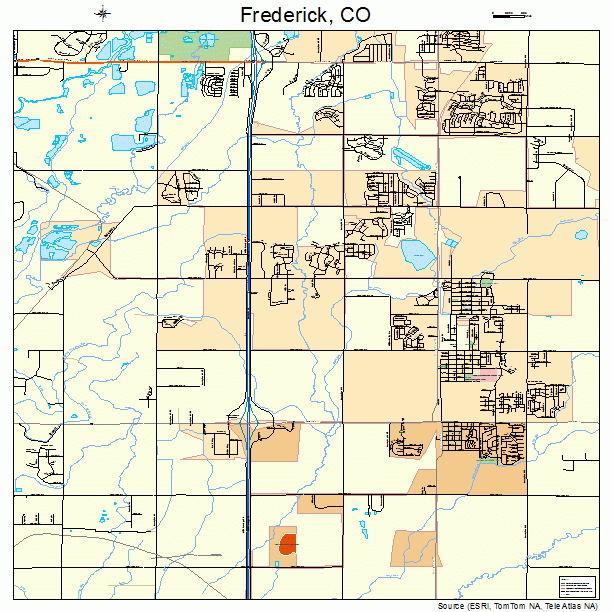 Frederick, CO street map
