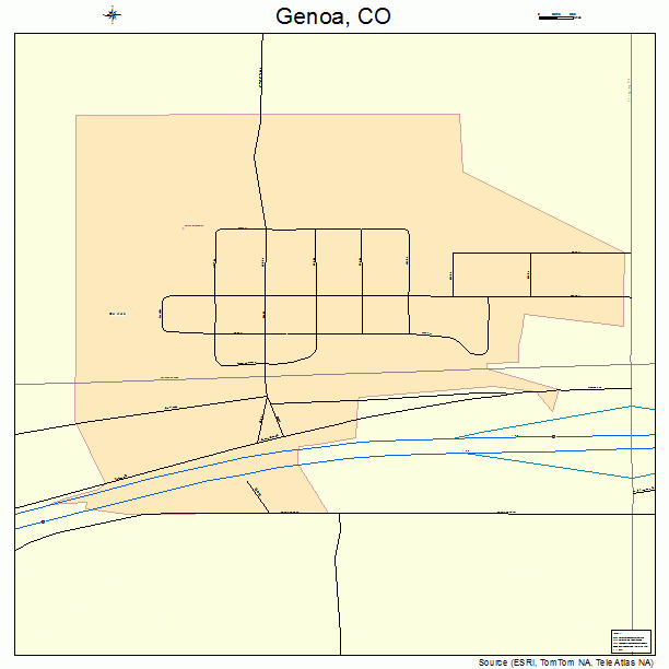 Genoa, CO street map